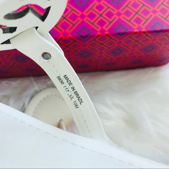 NEW IN BOX TORY BURCH MILLER SANDALS BLEACH - Picture 11 of 12